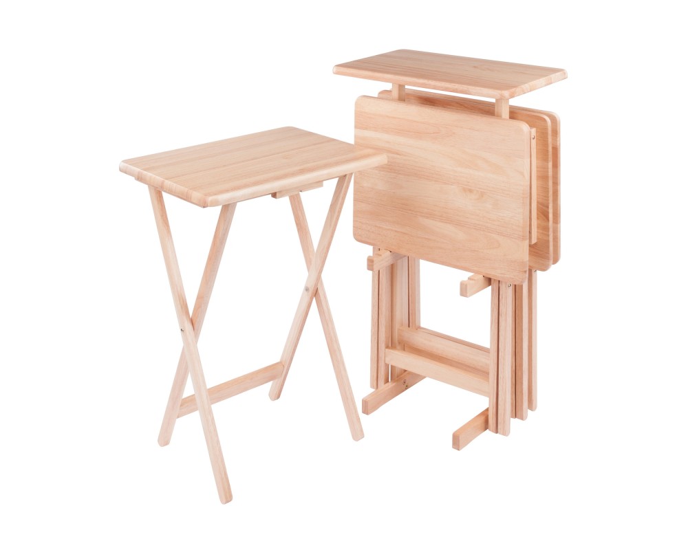 Riley 5-Pc Snack Table Set, Natural