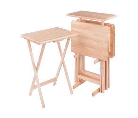 Riley 5-Pc Snack Table Set, Natural