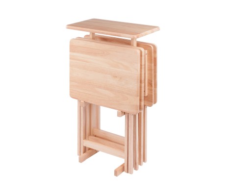 Riley 5-Pc Snack Table Set, Natural