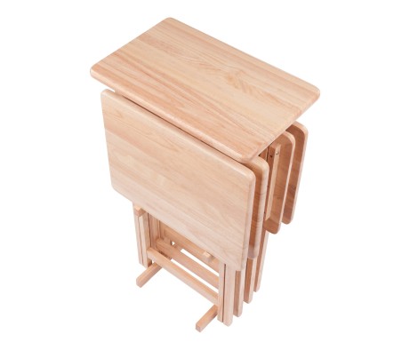 Riley 5-Pc Snack Table Set, Natural