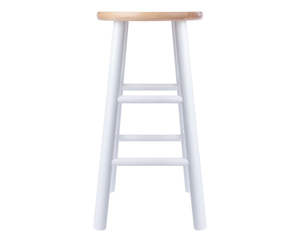 Huxton 2-Pc Counter Stool Set, 24' High, Natural and White