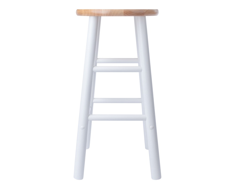Huxton 2-Pc Counter Stool Set, 24' High, Natural and White
