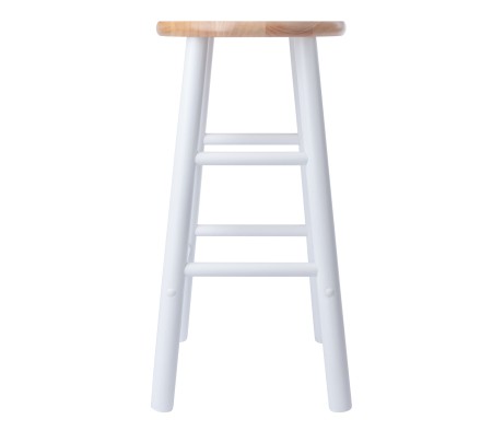 Huxton 2-Pc Counter Stool Set, 24' High, Natural and White