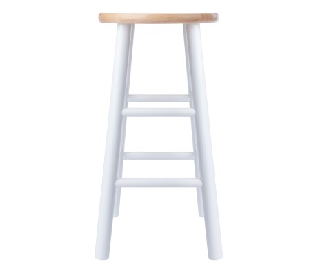 Huxton 2-Pc Counter Stool Set, 24' High, Natural and White