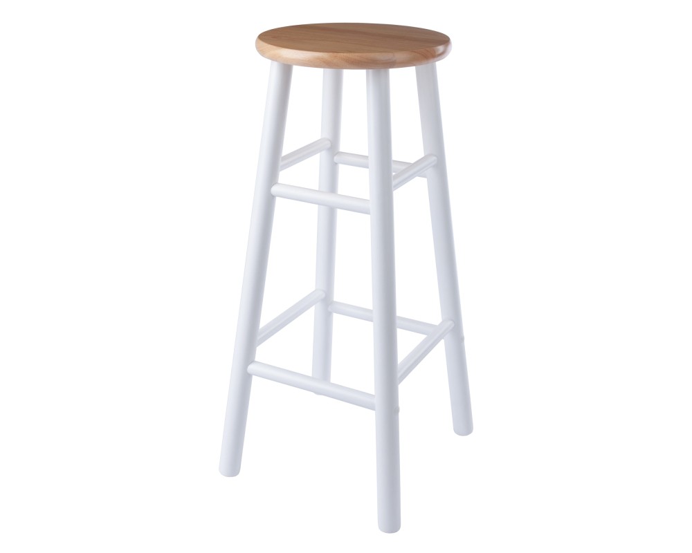 Huxton 2-Pc Bar Stool Set, 29' High, Natural and White