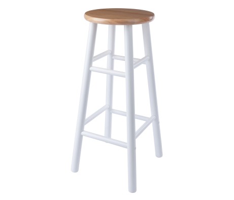 Huxton 2-Pc Bar Stool Set, 29' High, Natural and White