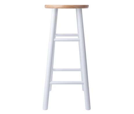 Huxton 2-Pc Bar Stool Set, 29' High, Natural and White