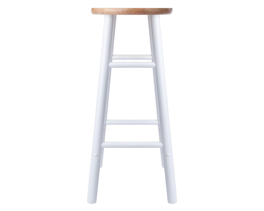 Huxton 2-Pc Bar Stool Set, 29' High, Natural and White