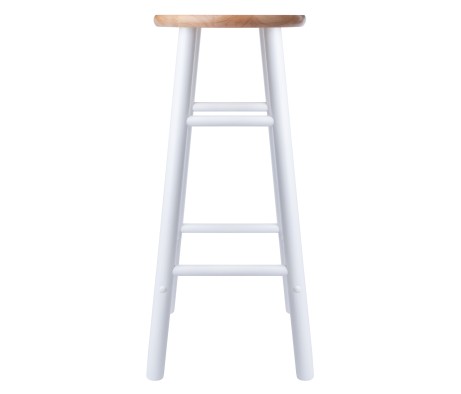 Huxton 2-Pc Bar Stool Set, 29' High, Natural and White