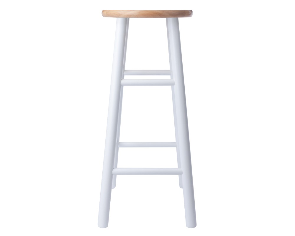 Huxton 2-Pc Bar Stool Set, 29' High, Natural and White