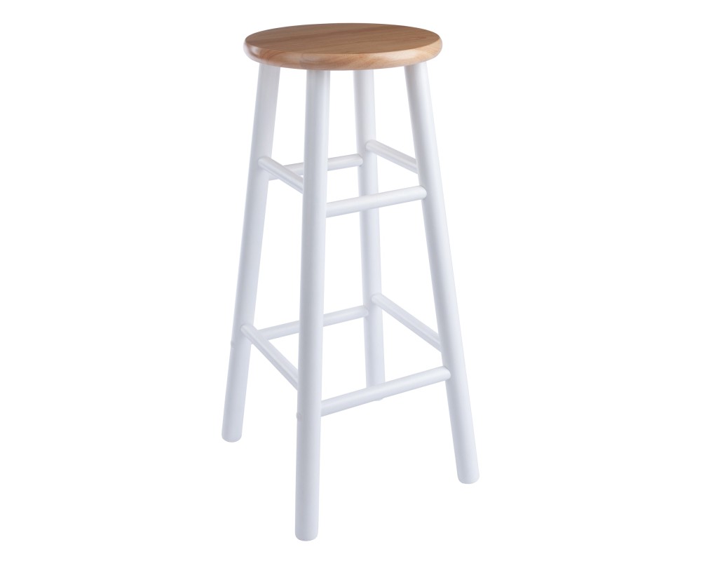 Huxton 2-Pc Bar Stool Set, 29' High, Natural and White