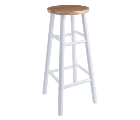 Huxton 2-Pc Bar Stool Set, 29' High, Natural and White