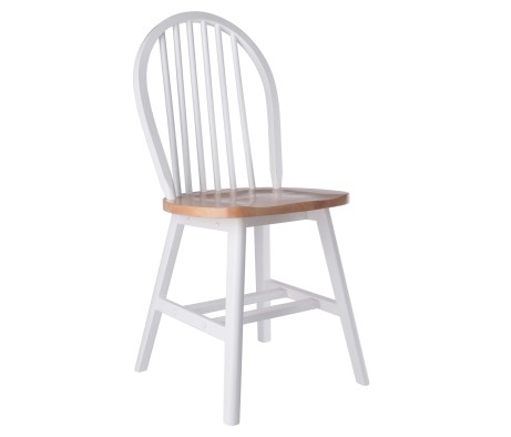Windsor 2-Pc Chair Set, Natural and White