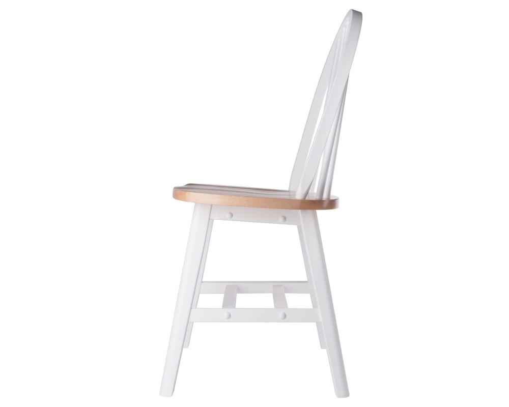 Windsor 2-Pc Chair Set, Natural and White