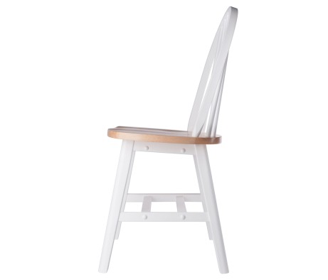 Windsor 2-Pc Chair Set, Natural and White