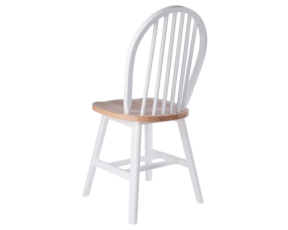 Windsor 2-Pc Chair Set, Natural and White