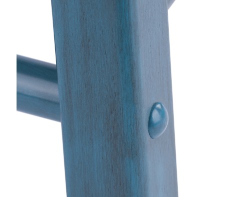 Element 2-Pc Square Legs Dining Stool Set, Walnut-Rustic Teal Finish