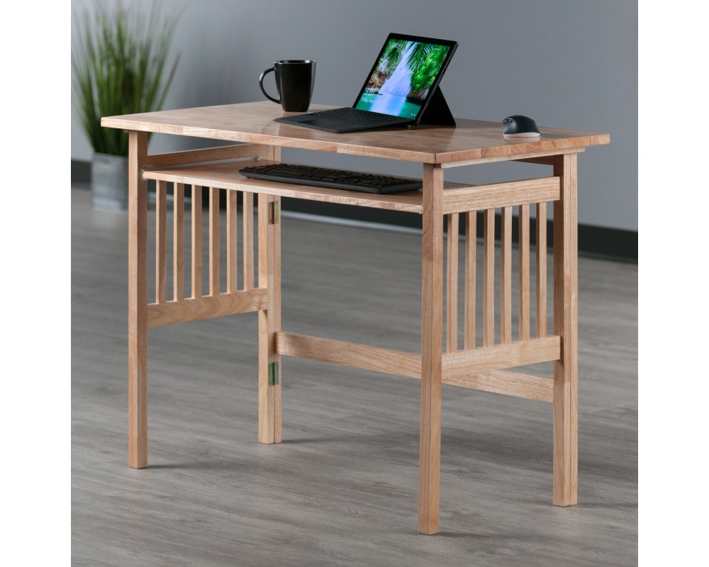 Mission Foldable Computer Desk, 40' Wide, 30' High, Natural