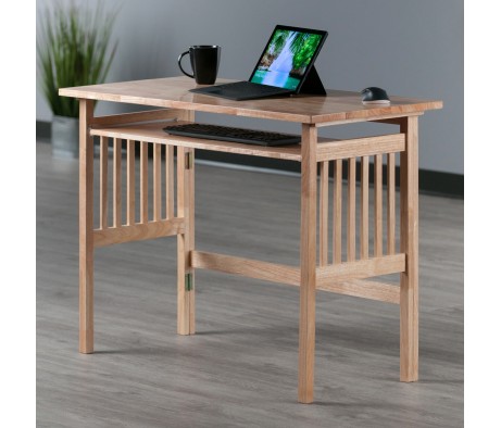 Mission Foldable Computer Desk, 40' Wide, 30' High, Natural