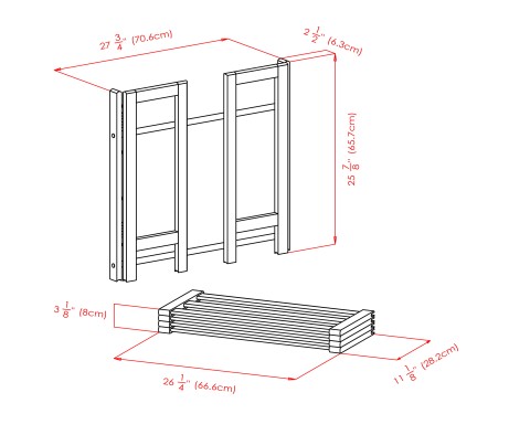 Clifford 4-Tier Stackable Shoe Rack, 28' Wide, Natural
