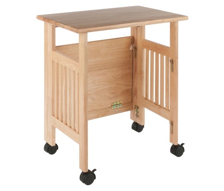 Mission Foldable Printer Stand, 3-Tier Cart, 27' High, 24' Wide, Natural