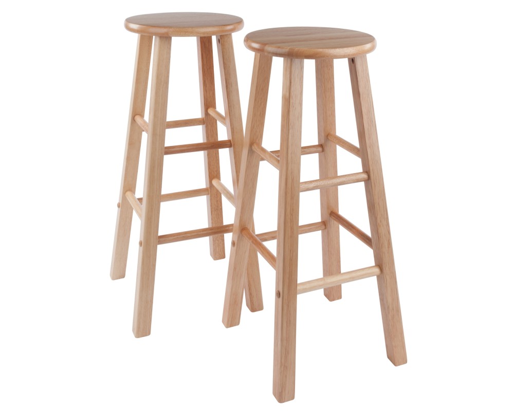 Element 2-Pc Square Leg Bar Stool Set, Natural