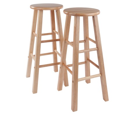 Element 2-Pc Square Leg Bar Stool Set, Natural