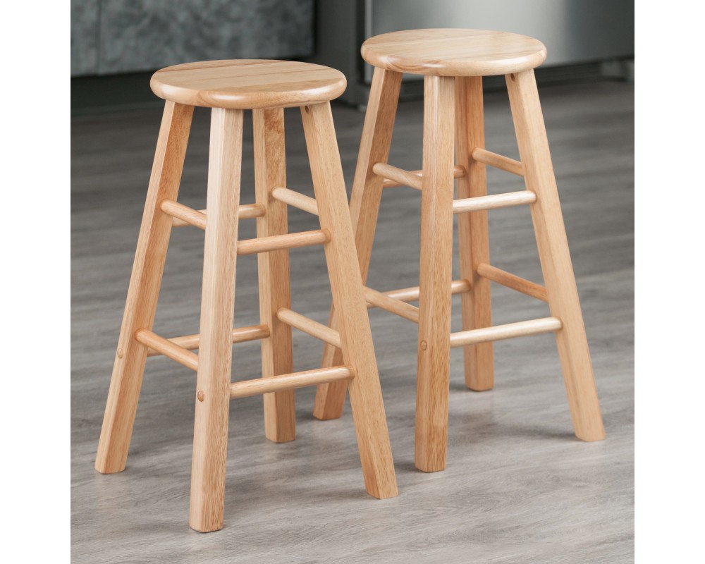 Element 2-Pc Square Leg Counter Stool Set, Natural