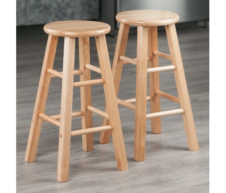 Element 2-Pc Square Leg Counter Stool Set, Natural
