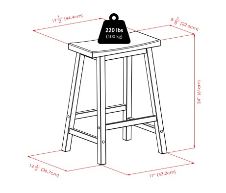 Satori Saddle Seat Counter Stool, Natural