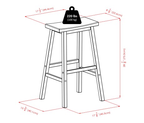 Satori Saddle Seat Bar Stool, Natural