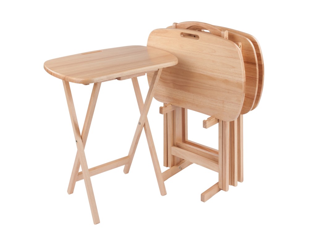 Lucca 5-Pc Snack Table Set, Natural