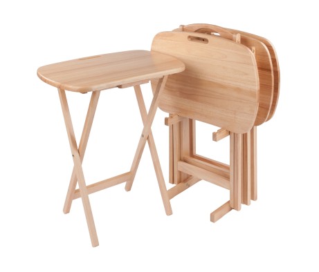 Lucca 5-Pc Snack Table Set, Natural