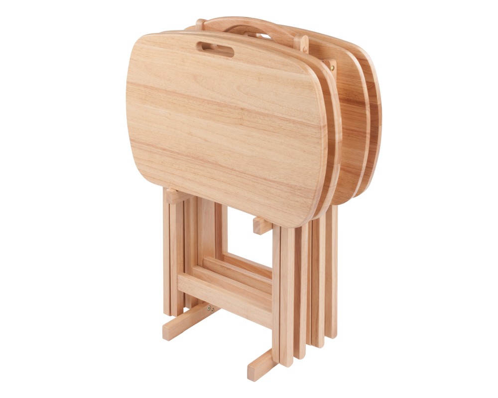 Lucca 5-Pc Snack Table Set, Natural