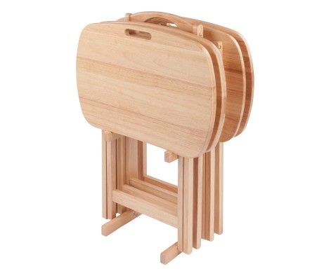 Lucca 5-Pc Snack Table Set, Natural