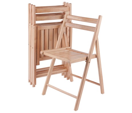 Robin 4-Pc Folding Chair Set, Natural