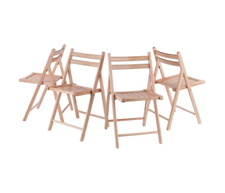Robin 4-Pc Folding Chair Set, Natural