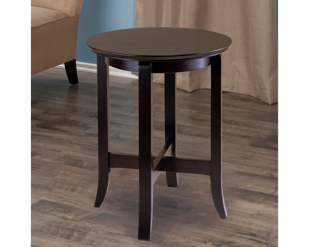 Toby Flared Leg End Table, Espresso