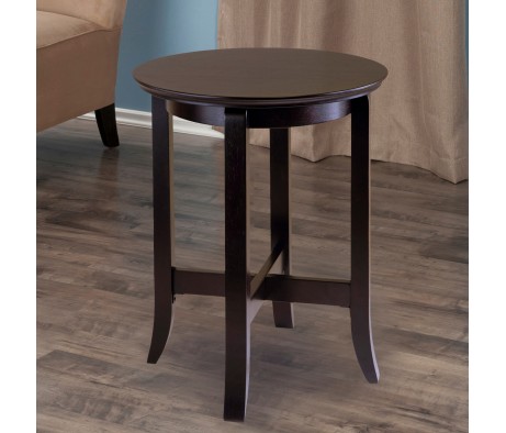 Toby Flared Leg End Table, Espresso