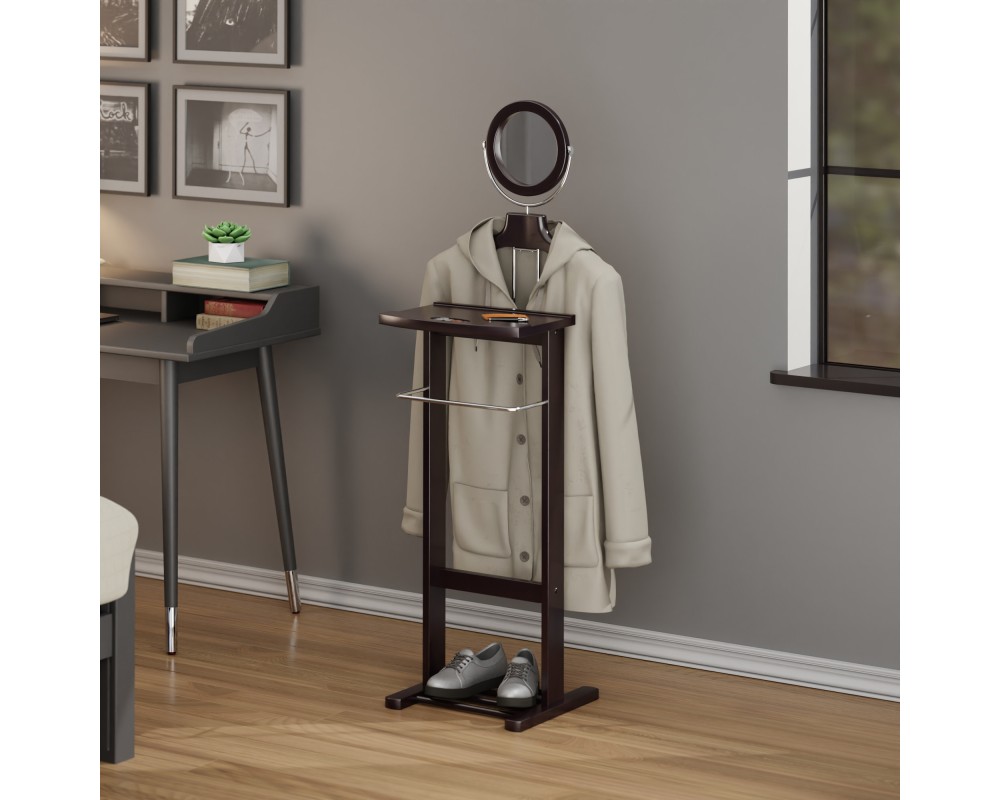 Carson Valet Stand, 56' High, Espresso