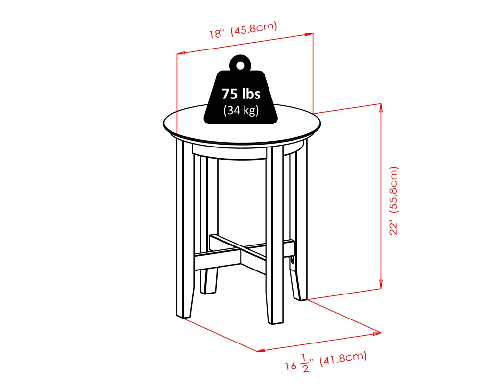 Toby End Table, Espresso