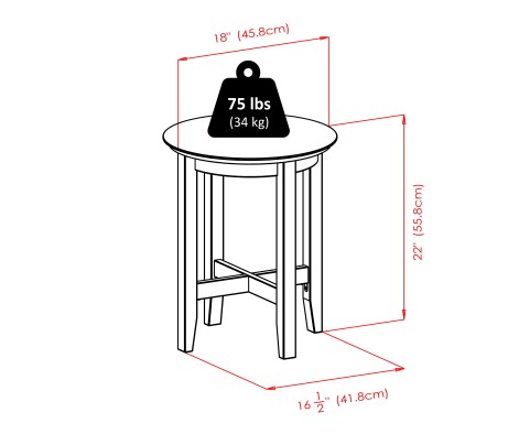 Toby End Table, Espresso