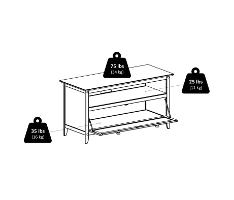 Zuri TV and Media Stand, Espresso