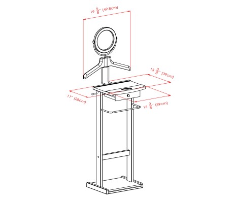 Alfred Valet Stand, 55' High, Espresso