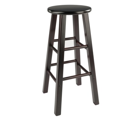 Element 2-Pc Square Leg Bar Stool Set, Espresso