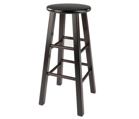 Element 2-Pc Square Leg Bar Stool Set, Espresso