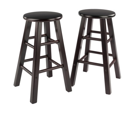 Element 2-Pc Square Leg Counter Stool Set, Espresso