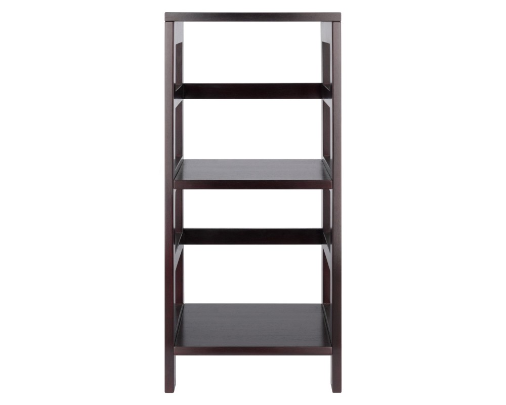 Leo 2-Tier Storage Shelf, 29' High, 13' Wide, Espresso