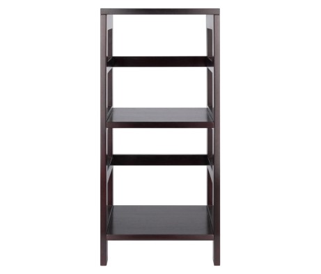 Leo 2-Tier Storage Shelf, 29' High, 13' Wide, Espresso