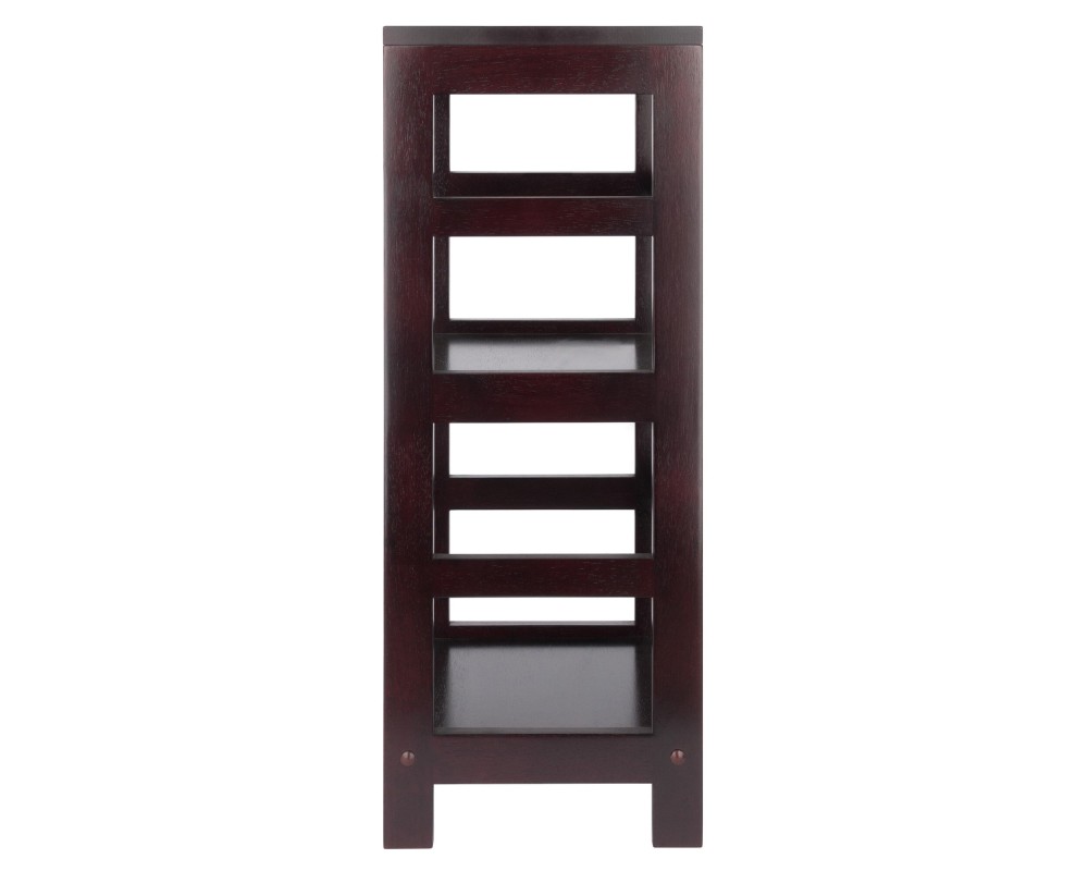 Leo 2-Tier Storage Shelf, 29' High, 13' Wide, Espresso
